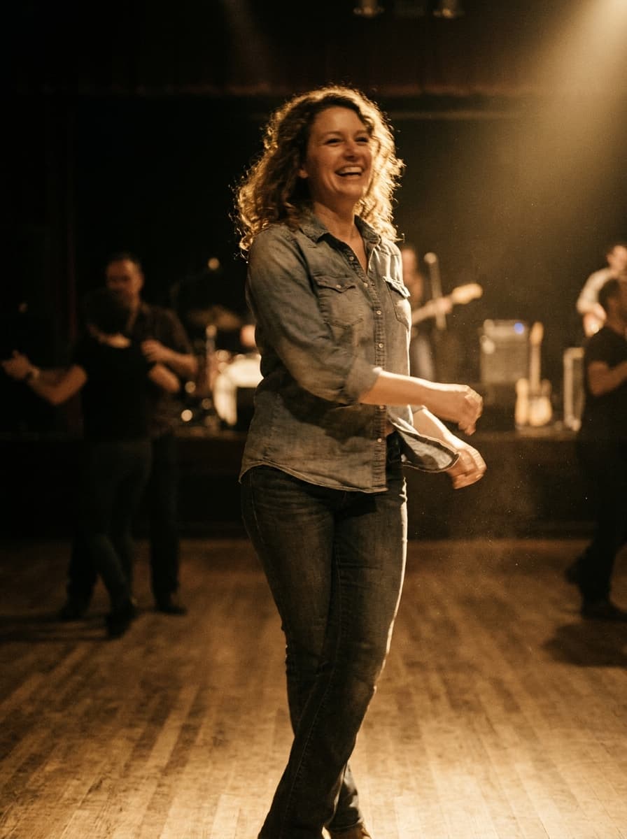 Tänzerin in Bewegung beim Line Dance