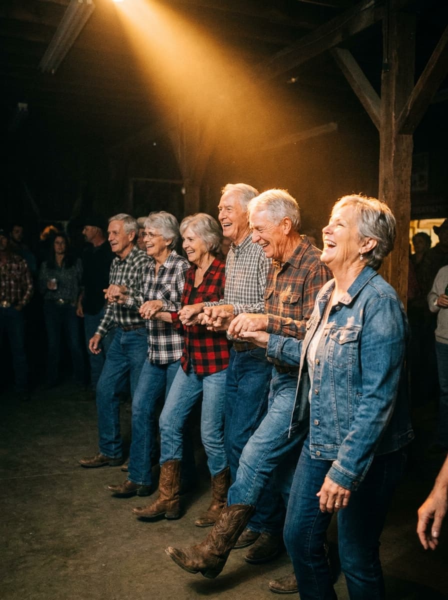 Line Dance 50+: aktive Tänzer:innen bleiben beweglich und gesellig